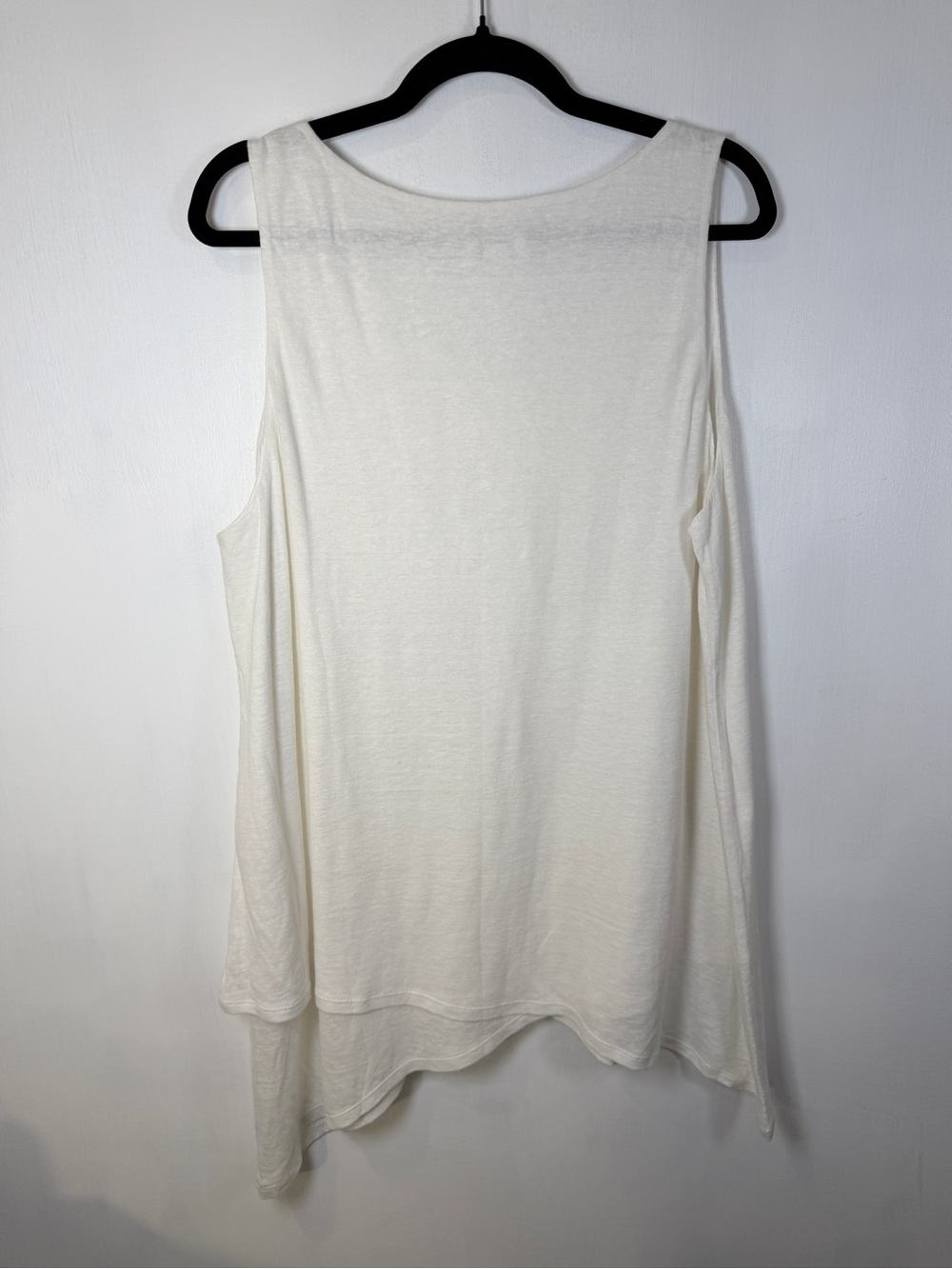Pure Jill J. Jill Sleeveless V-Neck White Linen Rayon Blend Tank Top Sz XLP - Picture 6 of 11